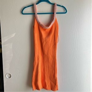 Orange zara dress